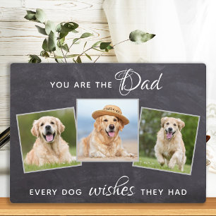Best Dog Dad Ever Rustic  Pet Photo Father's Day Plaque