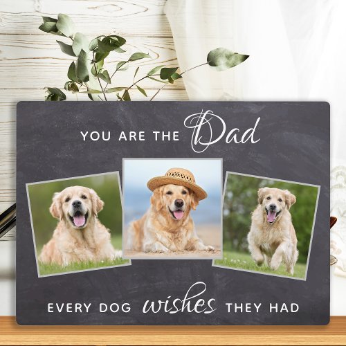 Best Dog Dad Ever Rustic  Pet Photo Fathers Day Plaque