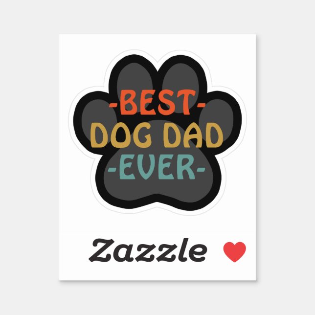 Best Dog Dad Ever Sticker (Sheet)