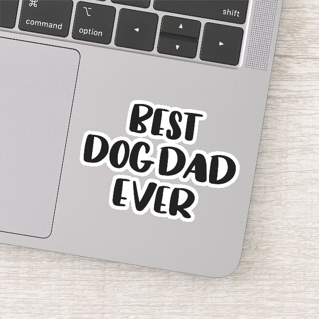 Best Dog Dad Ever Sticker (Detail)