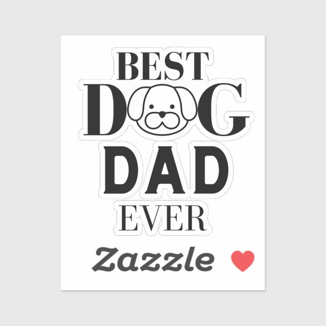 Best Dog Dad Ever Sticker (Sheet)