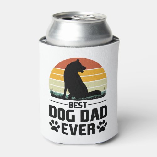 Best Dog Dad Ever T_Shirt 3 Can Cooler