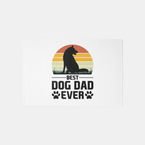 Best Dog Dad Ever T_Shirt 3 Rug