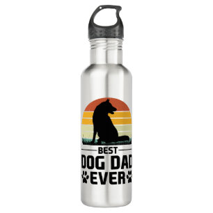 Best Dog Dad Ever T-Shirt 3 Stainless Steel Water Bottle