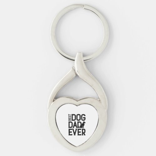 Best Dog Dad Ever T_Shirt Design 3 Keychain