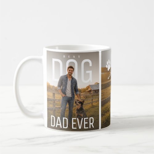 Best Dog Dad Ever Two Photo PhotoPop Coffee Mug