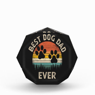 Best Dog Dad Ever Vintage Acrylic Award