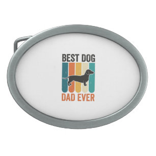 Best Dog Dad Ever Vintage Dachshund Shirt Design_1 Belt Buckle