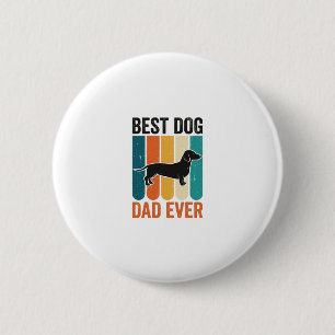 Best Dog Dad Ever Vintage Dachshund Shirt Design_1 Button