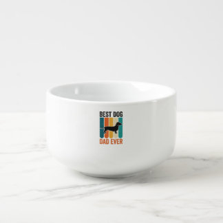 Best Dog Dad Ever Vintage Dachshund Shirt Design_1 Soup Mug