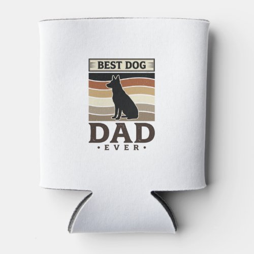 Best Dog Dad Ever Vintage Dog Lover Design_1 Can Cooler