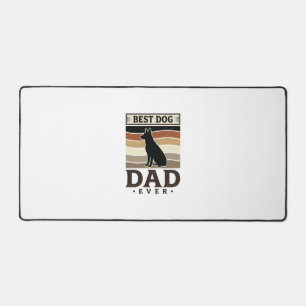 Best Dog Dad Ever Vintage Dog Lover Design_1 Desk Mat