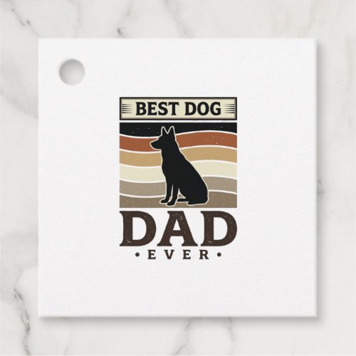 Best Dog Dad Ever Vintage Dog Lover Design_1 Favor Tags