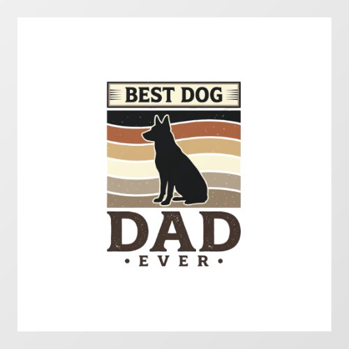 Best Dog Dad Ever Vintage Dog Lover Design_1 Floor Decals