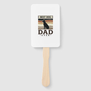 Best Dog Dad Ever Vintage Dog Lover Design_1 Hand Fan