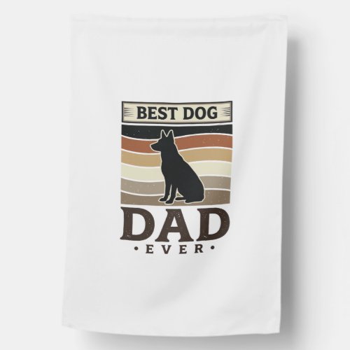 Best Dog Dad Ever Vintage Dog Lover Design_1 House Flag