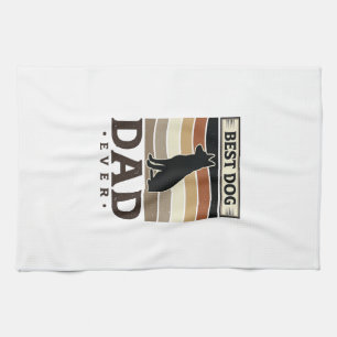 Best Dog Dad Ever Vintage Dog Lover Design_1 Kitchen Towel