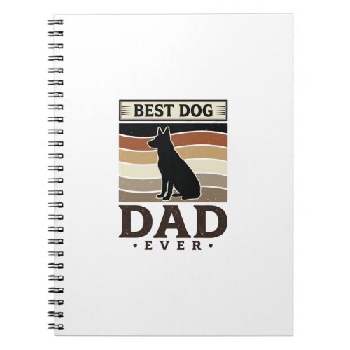 Best Dog Dad Ever Vintage Dog Lover Design_1 Notebook