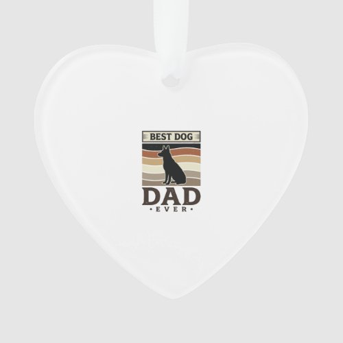 Best Dog Dad Ever Vintage Dog Lover Design_1 Ornament