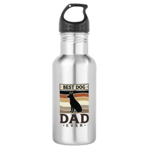 Best Dog Dad Ever Vintage Dog Lover Design_1 Stainless Steel Water Bottle