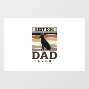 Best Dog Dad Ever Vintage Dog Lover Design_1 Window Cling