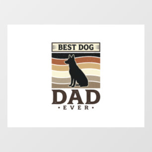 Best Dog Dad Ever Vintage Dog Lover Design_1 Window Cling