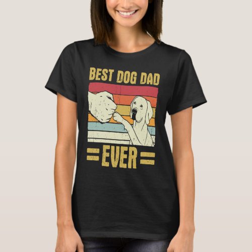 Best Dog Dad Ever Vintage Retro Master T_Shirt