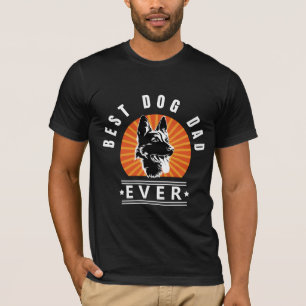 Best Dog Dad Ever Vintage Sunburst T-Shirt