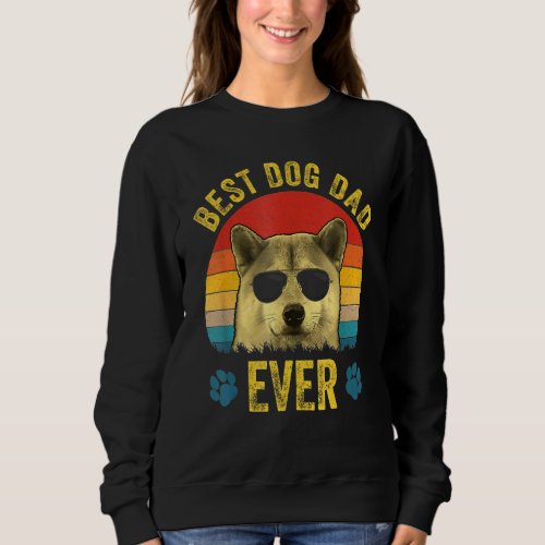 Best Dog Dad Ever Vintage Vintage Fathers Day Ret Sweatshirt