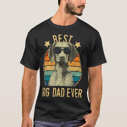 Best Dog Dad Ever Vizsla Fathers Day Gift 	 T_Shirt
