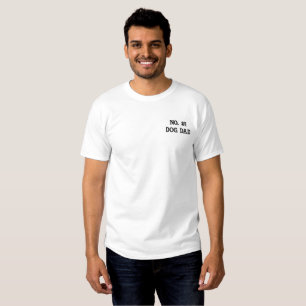 Best Dog Dad Father's Day Pet Lovers Embroidered T-Shirt