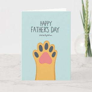 Best Dog Dad Golden Paw Card
