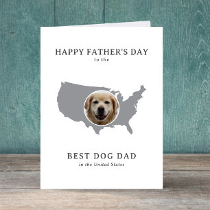 Best Dog Dad in the USA Father's Day Photo Holiday Card