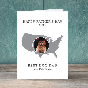 Best Dog Dad in the USA Photo Father's Day Holiday Card