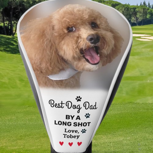 Best Dog Dad Long Shot Photo Name Custom Golfer Golf Head Cover