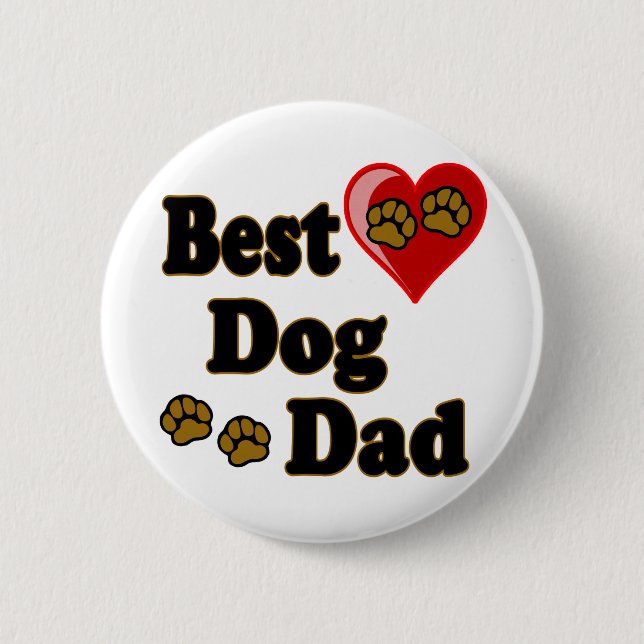 Best Dog Dad Merchandise Button (Front)