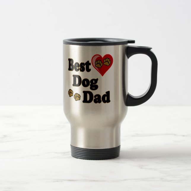 Best Dog Dad Merchandise Travel Mug (Right)
