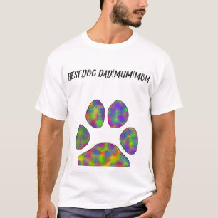 Best Dog Dad/Mum/Mom unisex t-shirt. Paw print T-Shirt