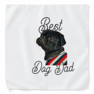 Best dog dad parents grandparents photo pet gray n bandana