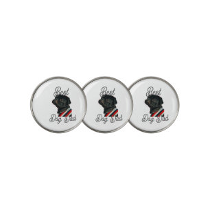 Best dog dad parents grandparents photo pet gray n golf ball marker