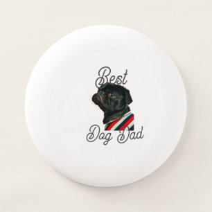Best dog dad parents grandparents photo pet gray n Wham-O frisbee