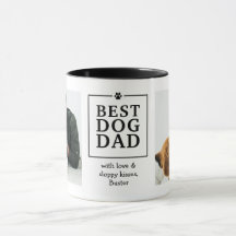 Best Dog Dad Paw Print 2-Photo Mug