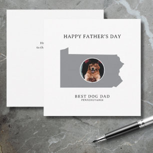  Best Dog Dad Pennsylvania Photo Father’s Day Holiday Card