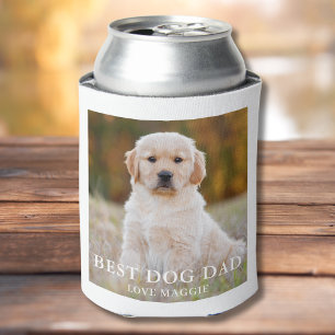 Best Dog Dad Personalized Photo Can Cooler
