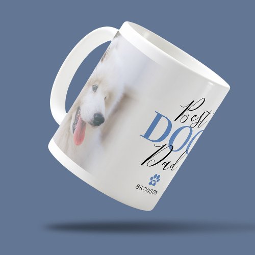 Best Dog Dad Pet Photo Coffee Mug