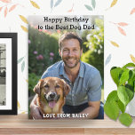 Best Dog Dad Pet Photo Happy Birthday Card<br><div class="desc">Celebrate the Best Dog Dad with this custom birthday card! Featuring the heartfelt greeting 'Happy Birthday to the Best Dog Dad, ' this card can be personalized with a favorite photo and your pet's name. It’s a fun and memorable keepsake that dog owners will treasure on their special day.</div>