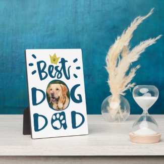 Best Dog Dad Pet Photo Paw Print Custom color Text