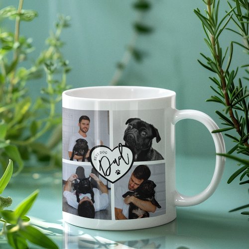 Best Dog Dad  Photo Collage Coffee Mug