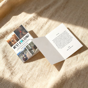 Best Dog Dad   Photo Collage Father's Day Card