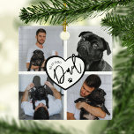 Best Dog Dad | Photo Collage Metal Ornament<br><div class="desc">Looking for that perfect stocking filler this Christmas? Tailor-made for the dog-loving Dad in your life, this unique ornament features a photo collage with spots for four of your favorite pictures, a heart, and the proudly displayed title 'BEST DOG DAD'. It's not just an ornament, it's a special memory caught...</div>
